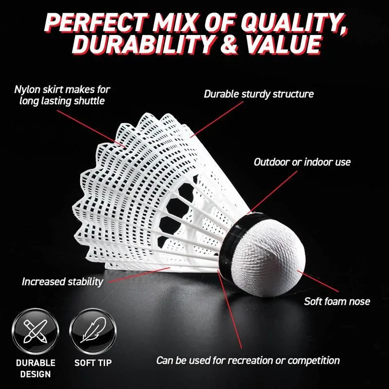 10 Pack Badminton Shuttlecock