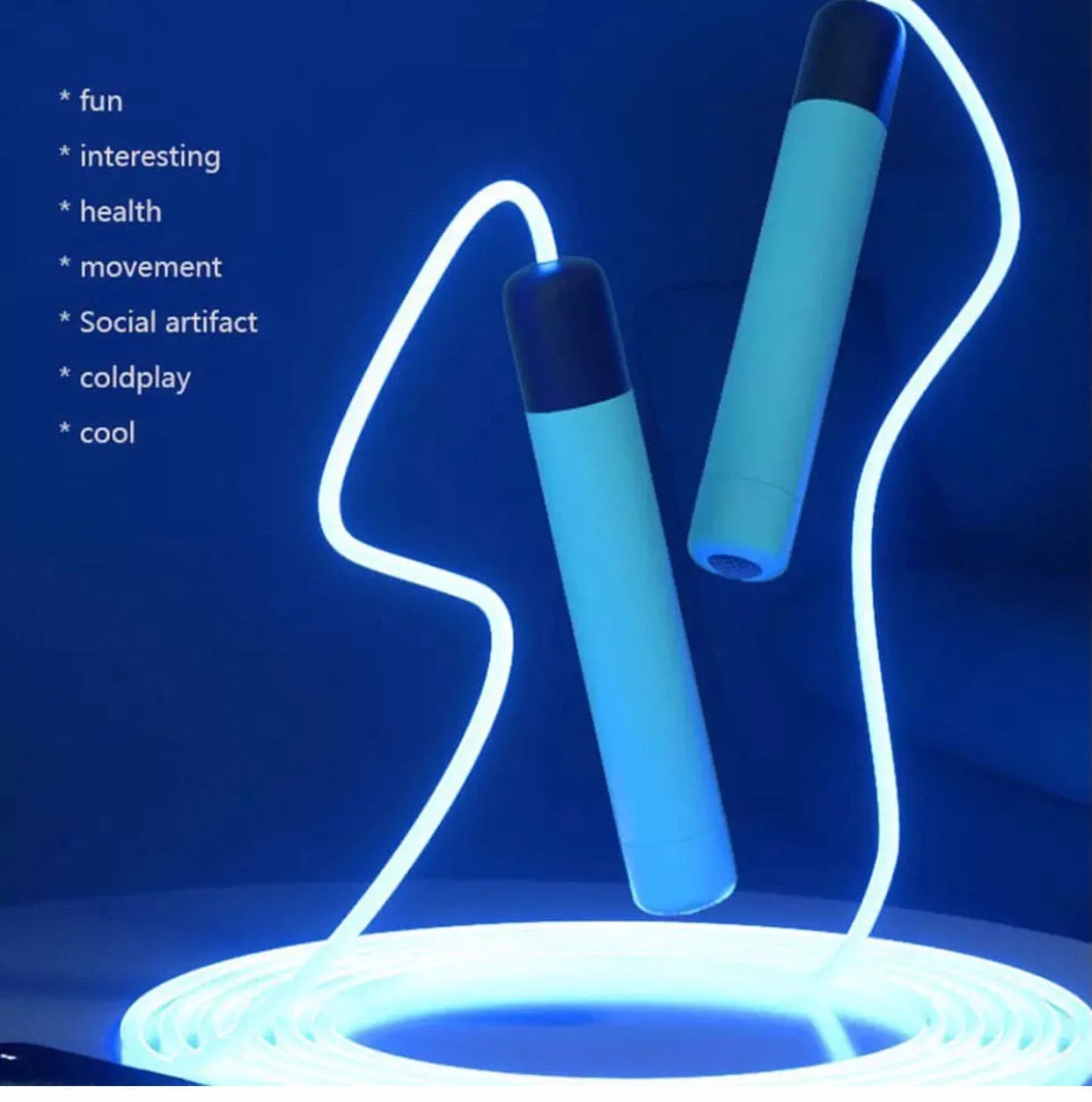 Adjustable Luminous LED Light Training Jump Rope, Led Light Up Jump Rope For Kids, Glowing Luminous Skipping Rope