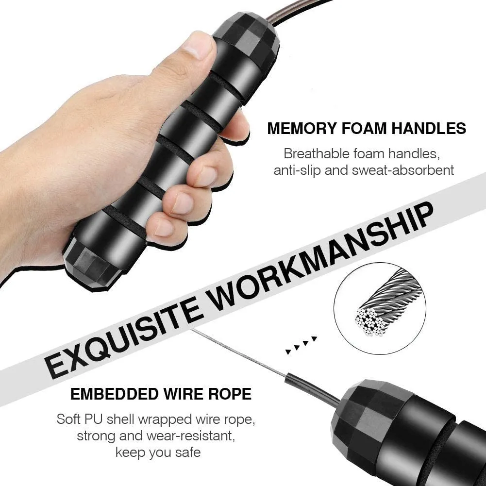 Adjustable Tangle-Free Speed Jump Rope with Ball Bearings - LT