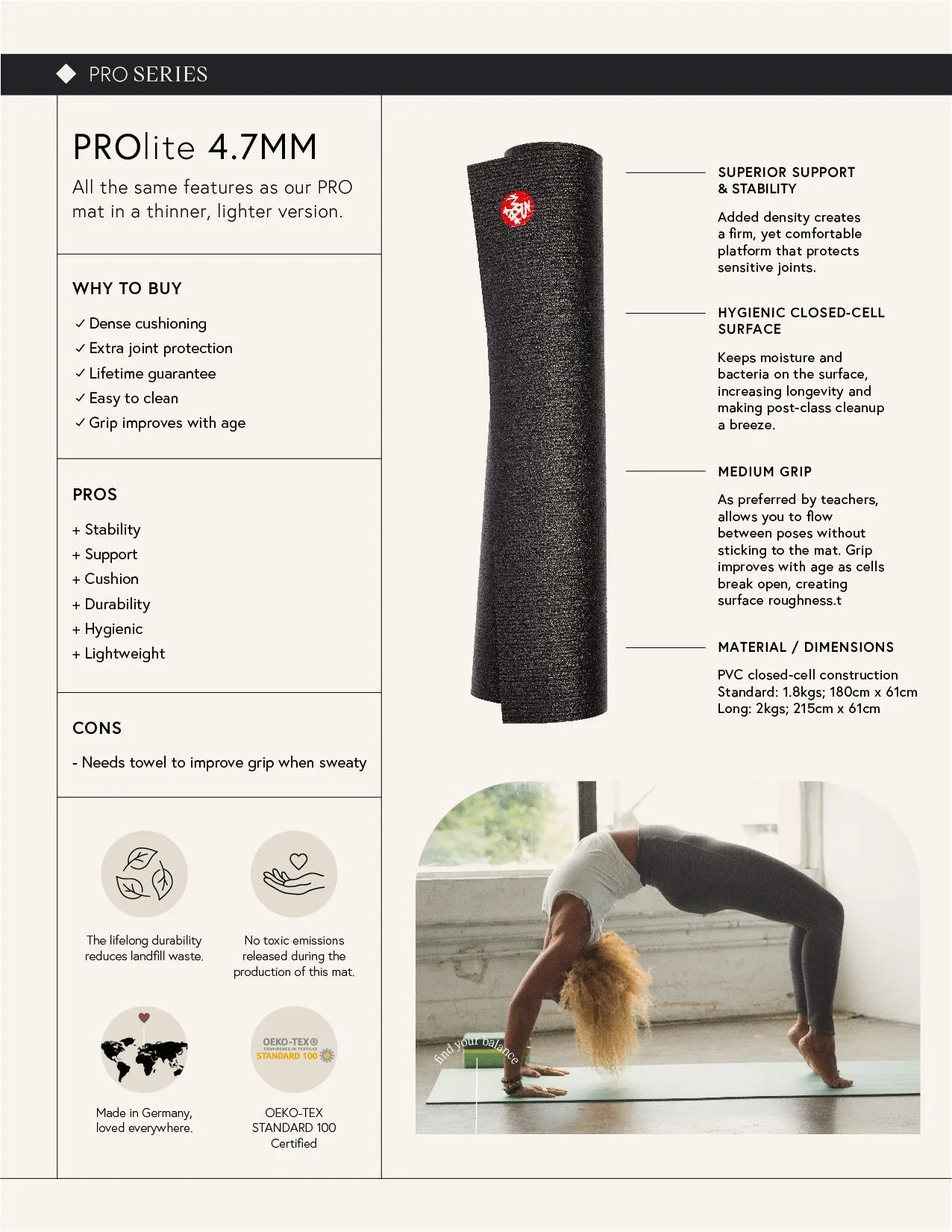 Almost Perfect PROlite® Yoga Mat - 4.7mm