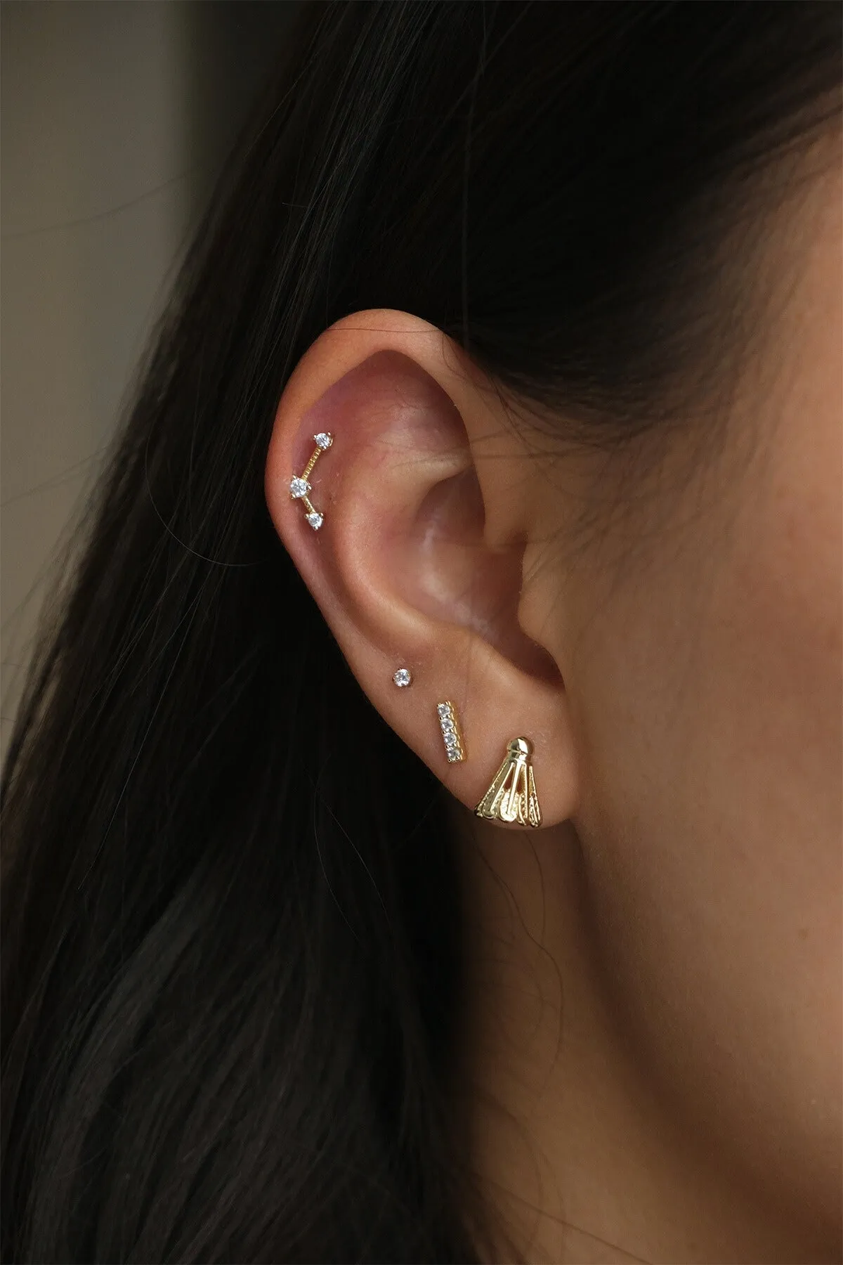 Badminton Earrings in Gold