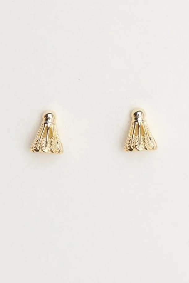 Badminton Earrings in Gold