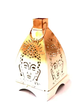 Buddha Shadow Tea Light Hanging Metal Lantern Tamrapatra