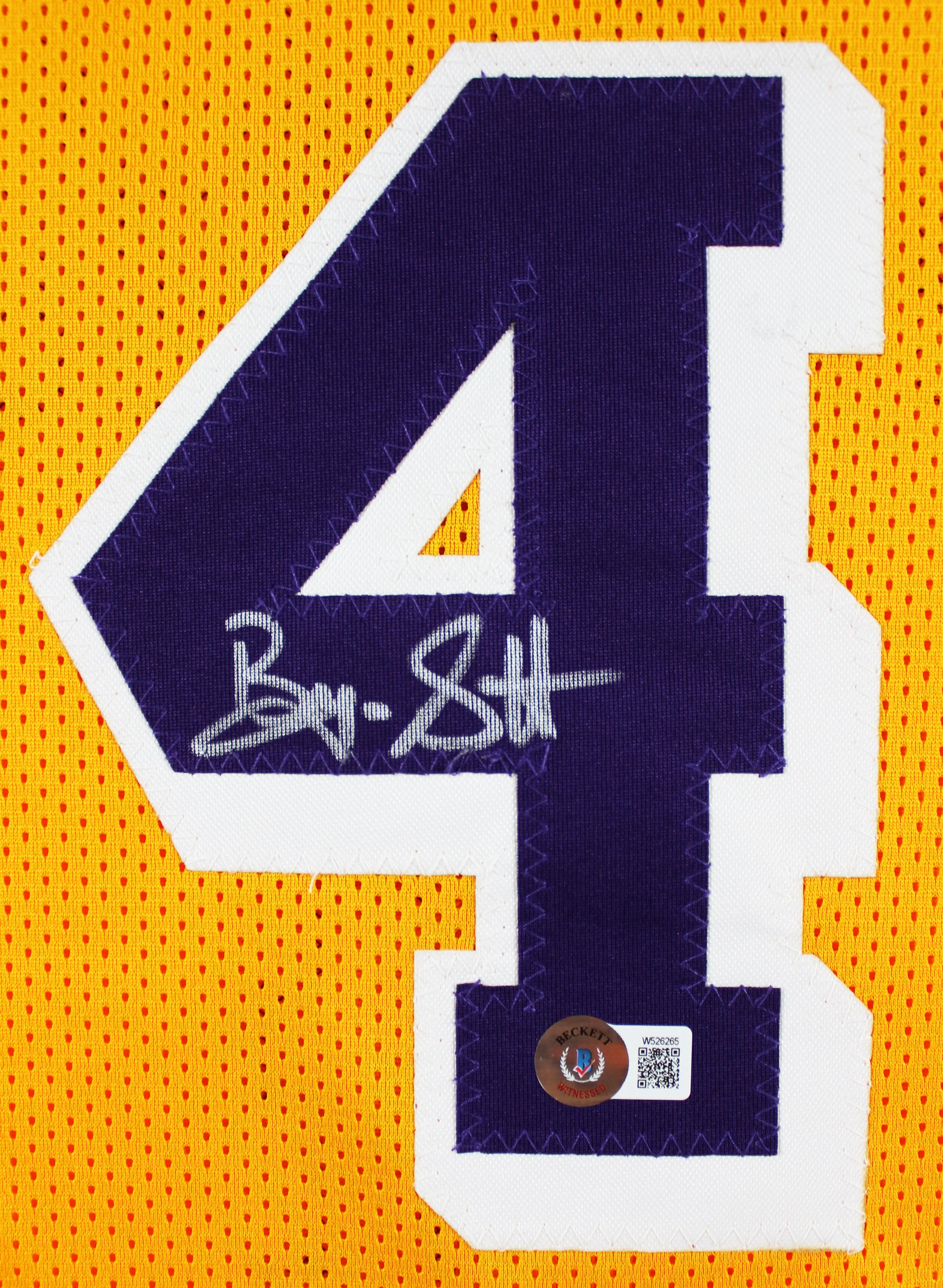 Byron Scott Authentic Signed Yellow Pro Style Jersey Autographed BAS Witnessed