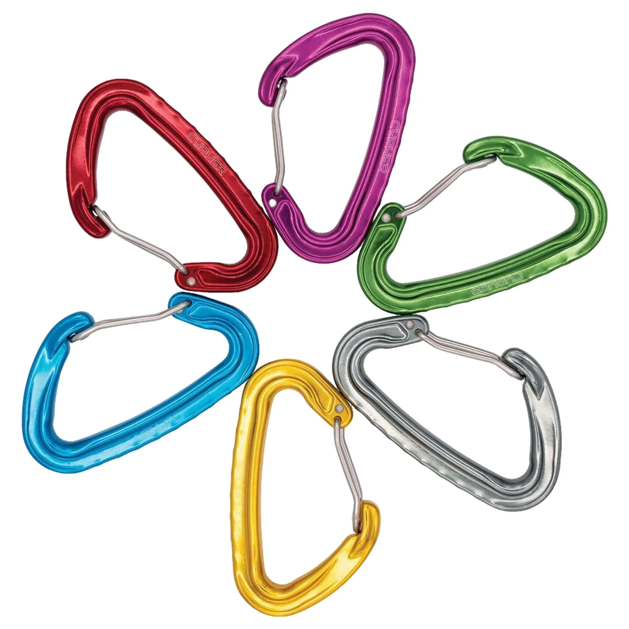 Cypher CERES II Carabiner 6-Pack - Six Vibrant Colors for Superior Trad Climbing