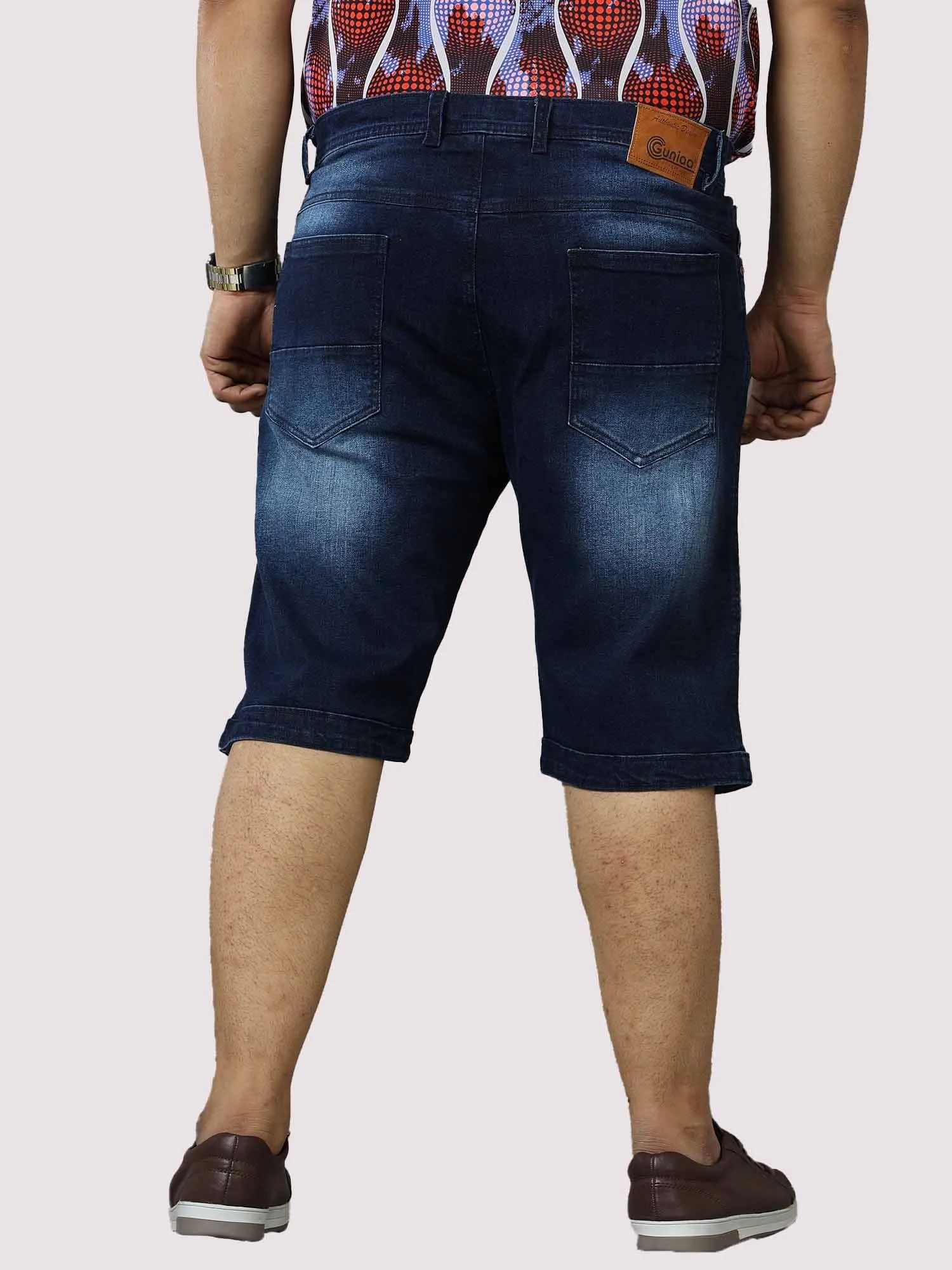 Dark Sapphire Denim Shorts Men's Plus Size