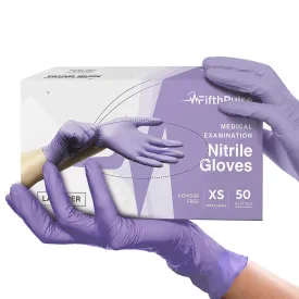 FifthPulse Lilac Nitrile Exam Gloves