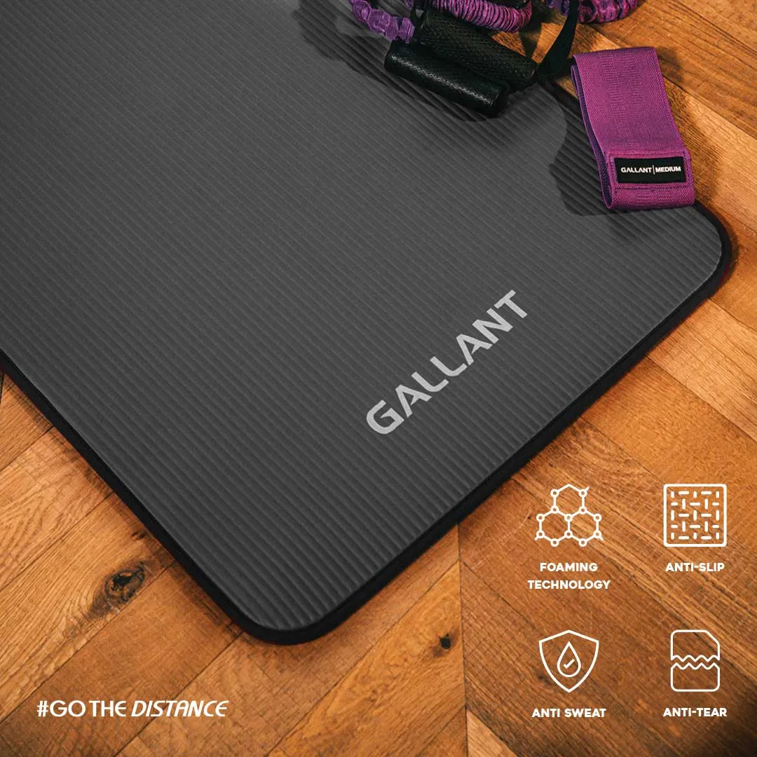 Gallant NBR Yoga Mat Non-Slip with Carry Handle Strap