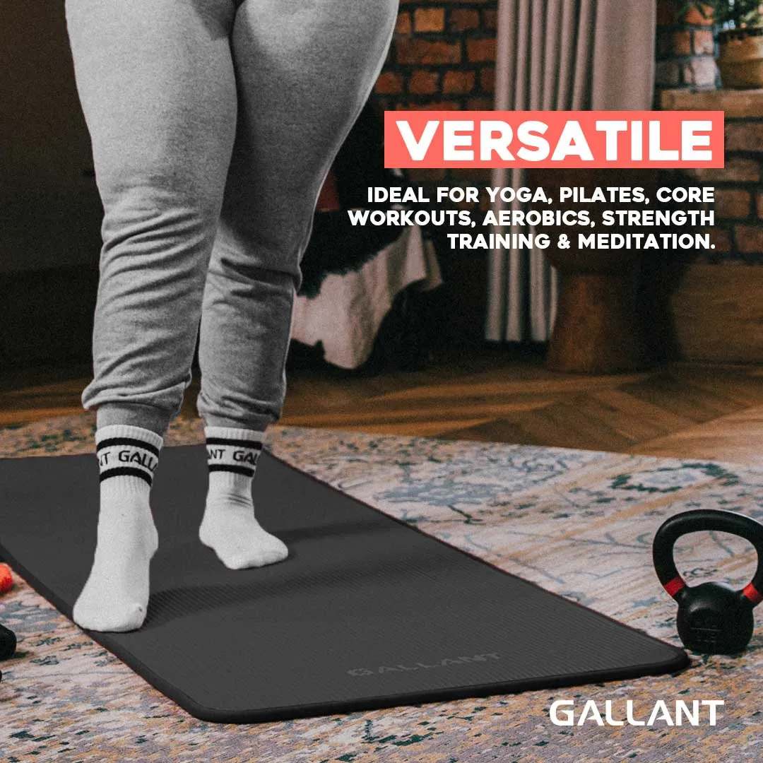 Gallant NBR Yoga Mat Non-Slip with Carry Handle Strap