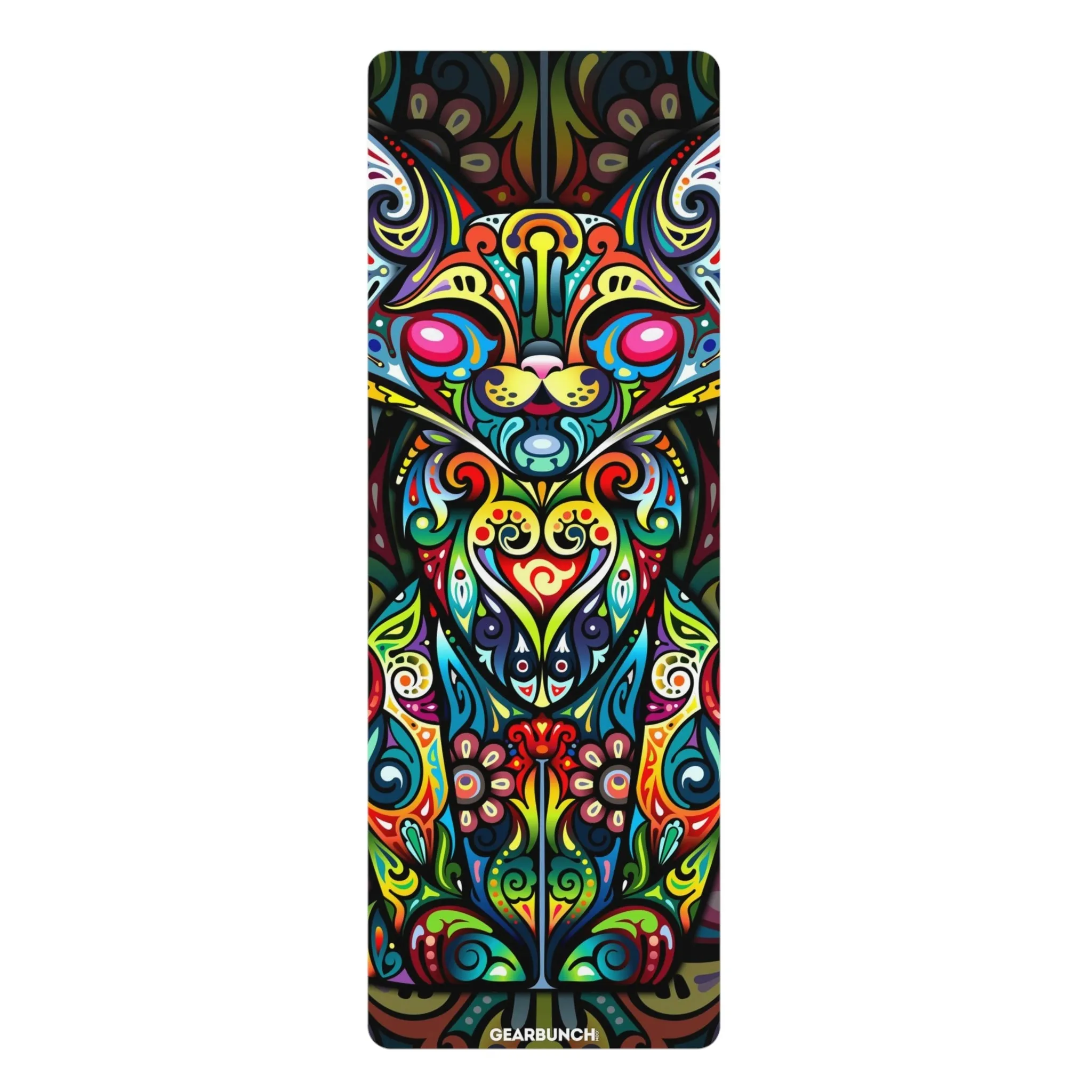 GearBunch Colorful Ornamental Cat Yoga Mat