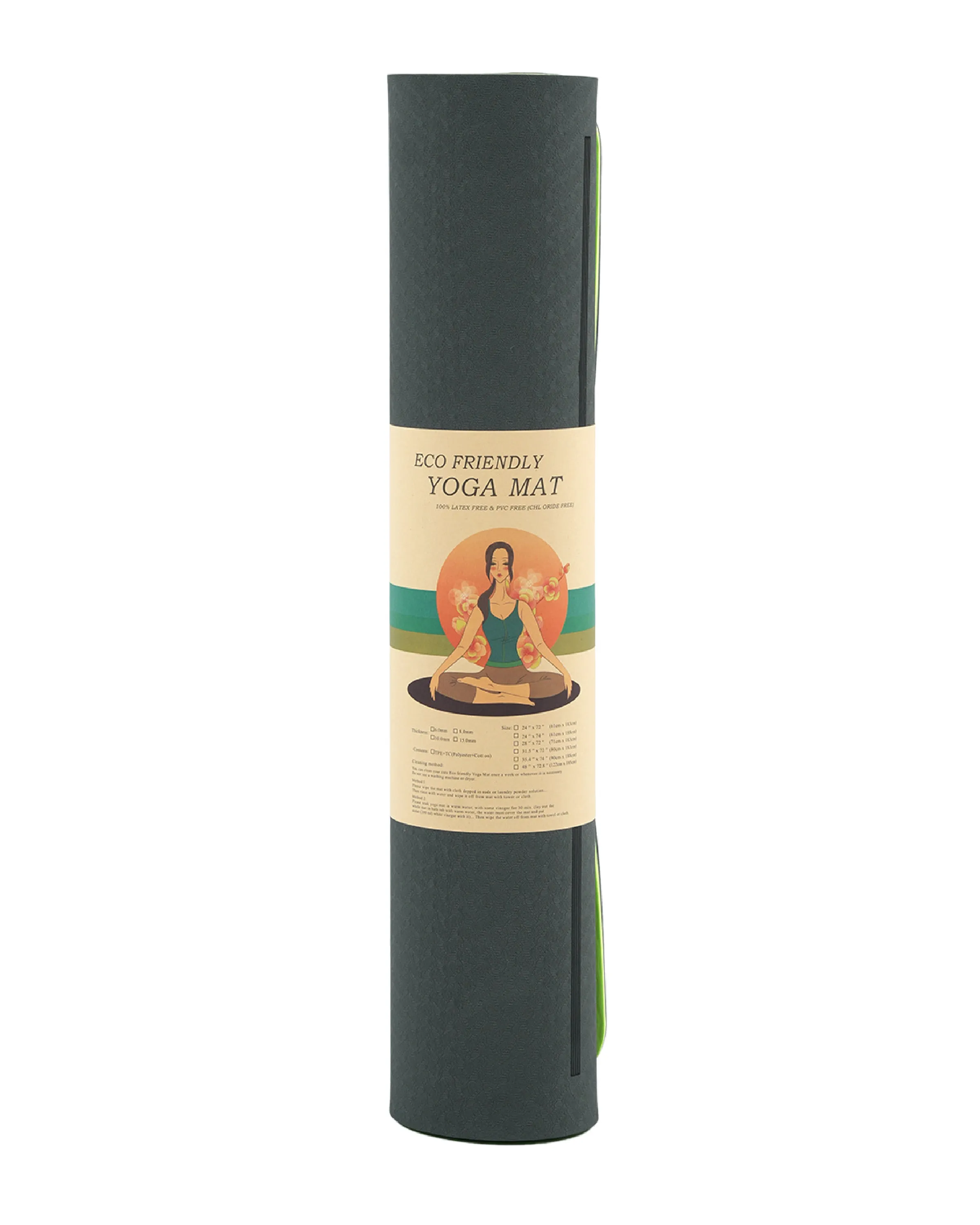 Grhamoy TruAlign Black Rubber Yoga Mat | 6 mm Thick