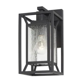 Harbor View 12 in. Outdoor Wall Lantern Black Finish