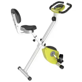 Homcom Steel Manual Stationary Bike Resistance Exercise Bike w/ LCD Monitor Yellow