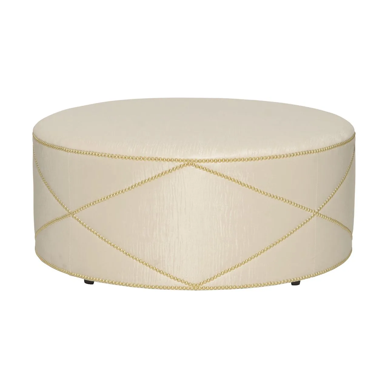 Jacqueline Round Nailhead Ottoman