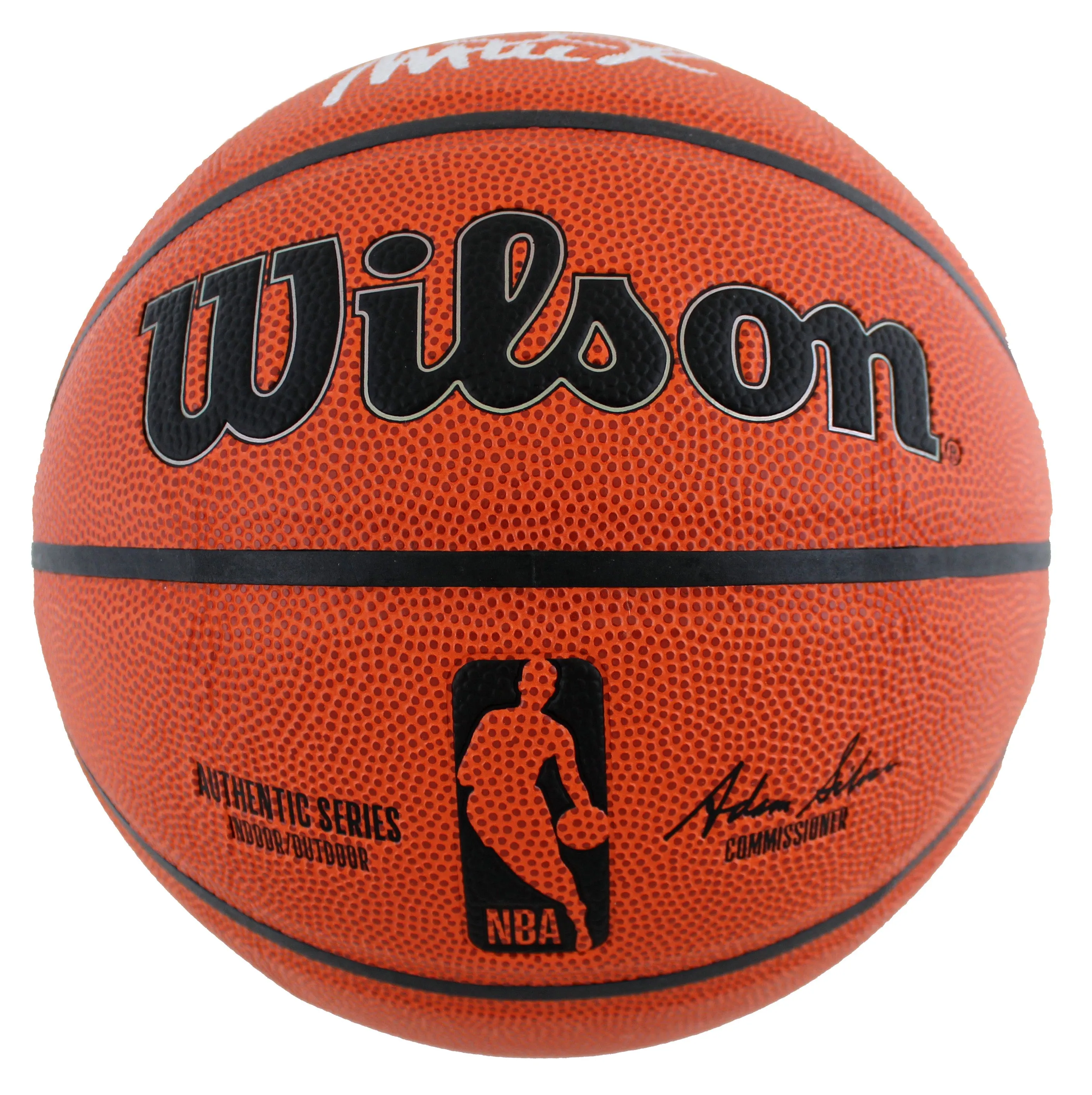 Lakers Magic Johnson Signed Wilson Basketball w/ Silver Sig w/ case  BAS Wit