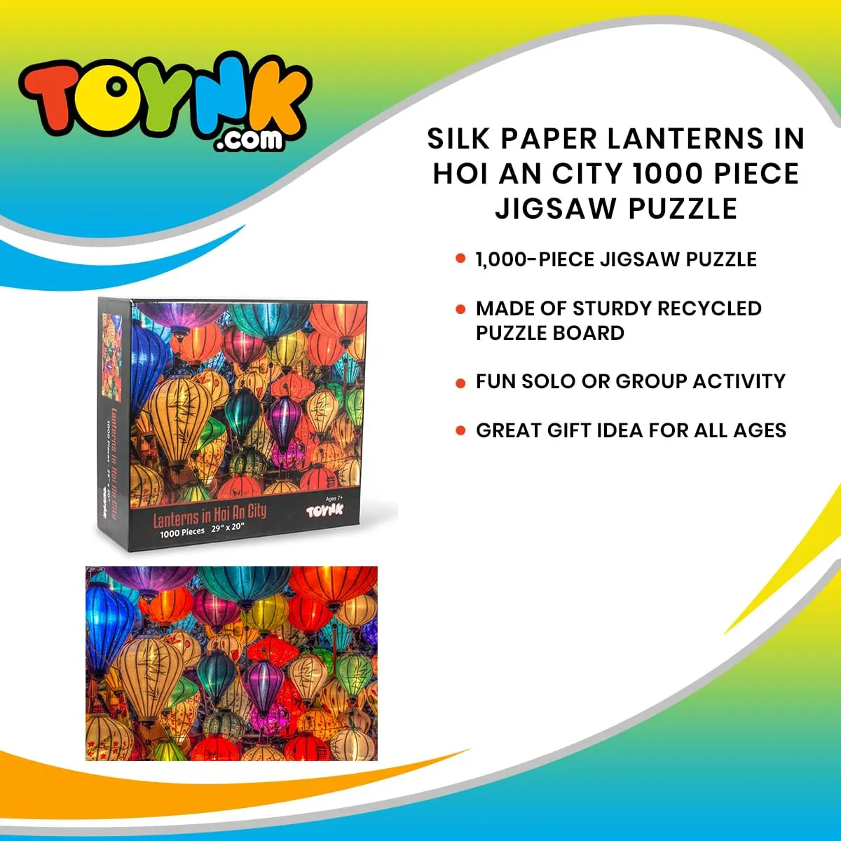 Lanterns In Hoi An City Floating Lights 1000 Piece Jigsaw Puzzle