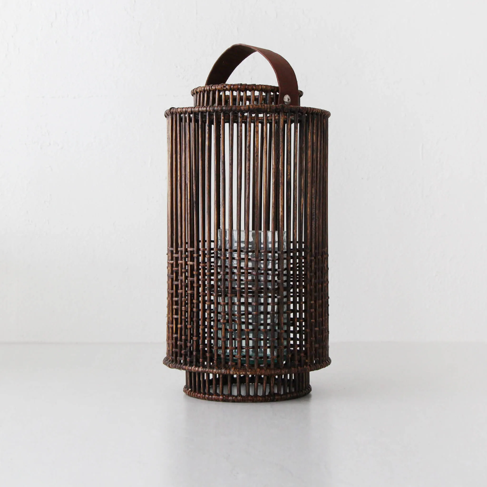 LE PORTIV RATTAN LANTERN BUNDLE X2  |  LARGE   X LARGE  |  ANTIQUE BROWN RATTAN