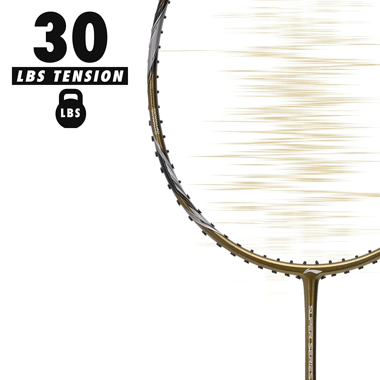 Li-Ning Super Series SS900 Strung Badminton Racquet - Olive Gold/Grey