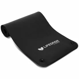 LIFESPAN FITNESS EXERCISE MAT BLACK 15MM