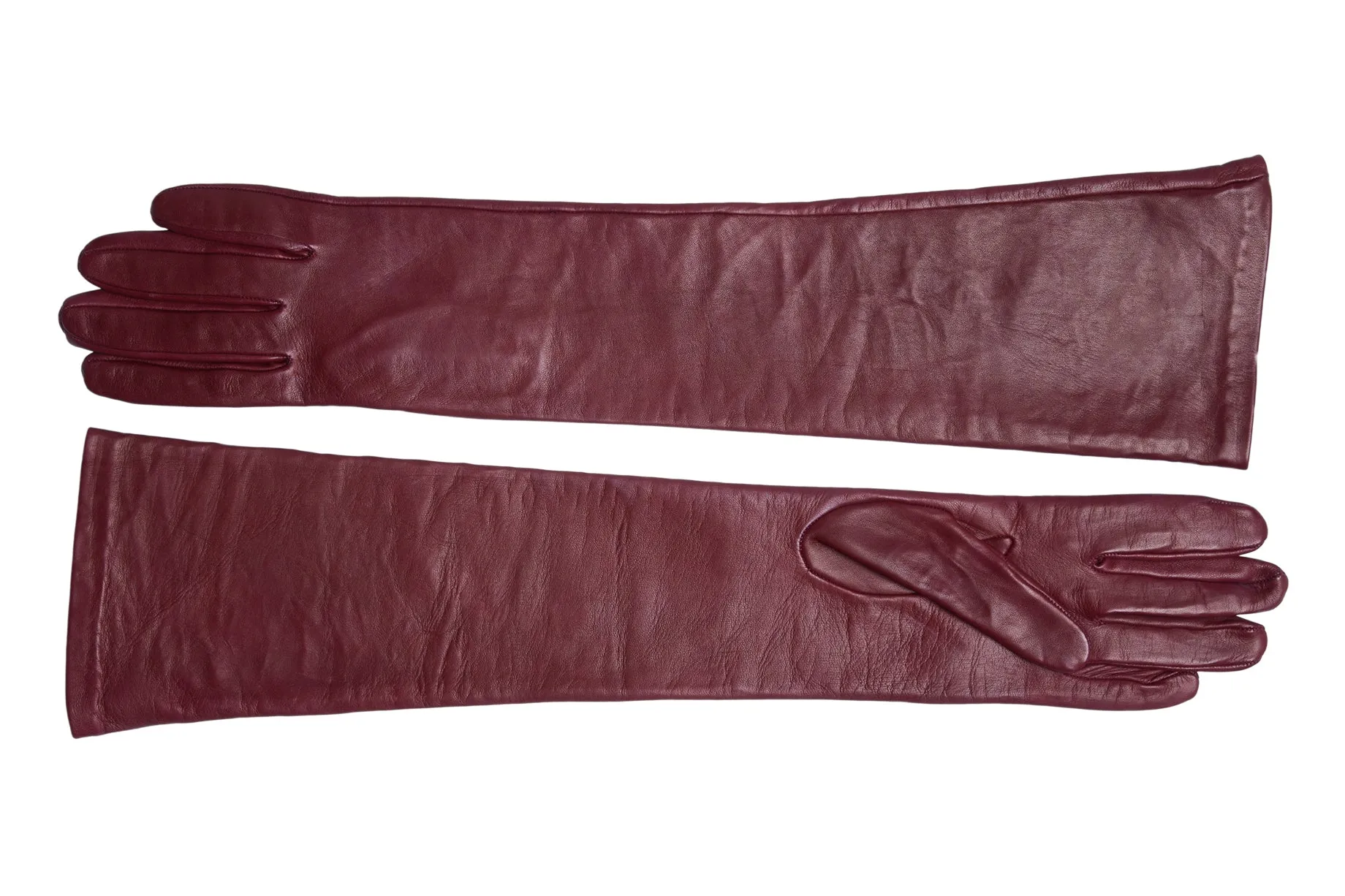 Margo Gloves in Crimson Lambskin