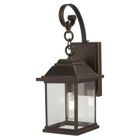 Mariner's Pointe 18 in. Outdoor Wall Lantern Oil Rubbed Bronze & Gold Finish