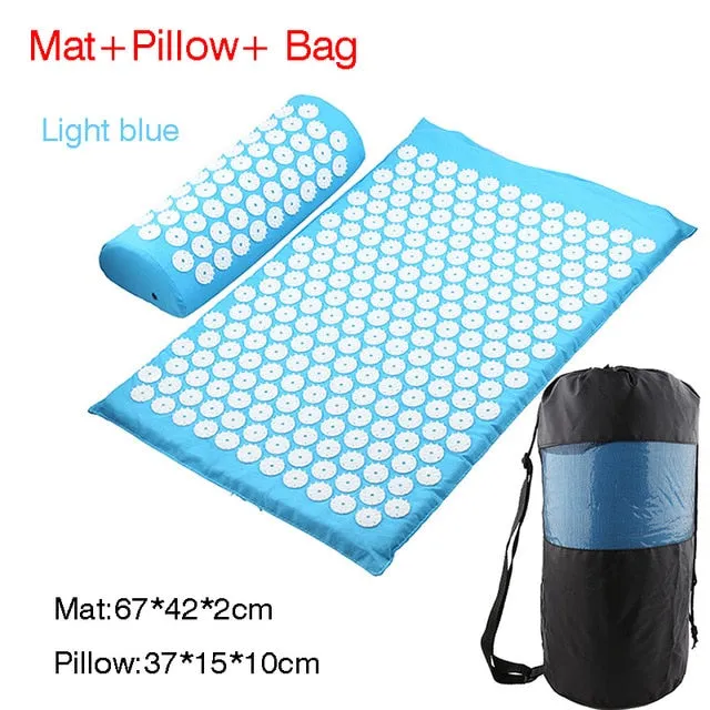 Massager Cushion Massage Yoga Mat Acupressure mat Relieve Stress Back Body Pain Spike Mat Massage Mat