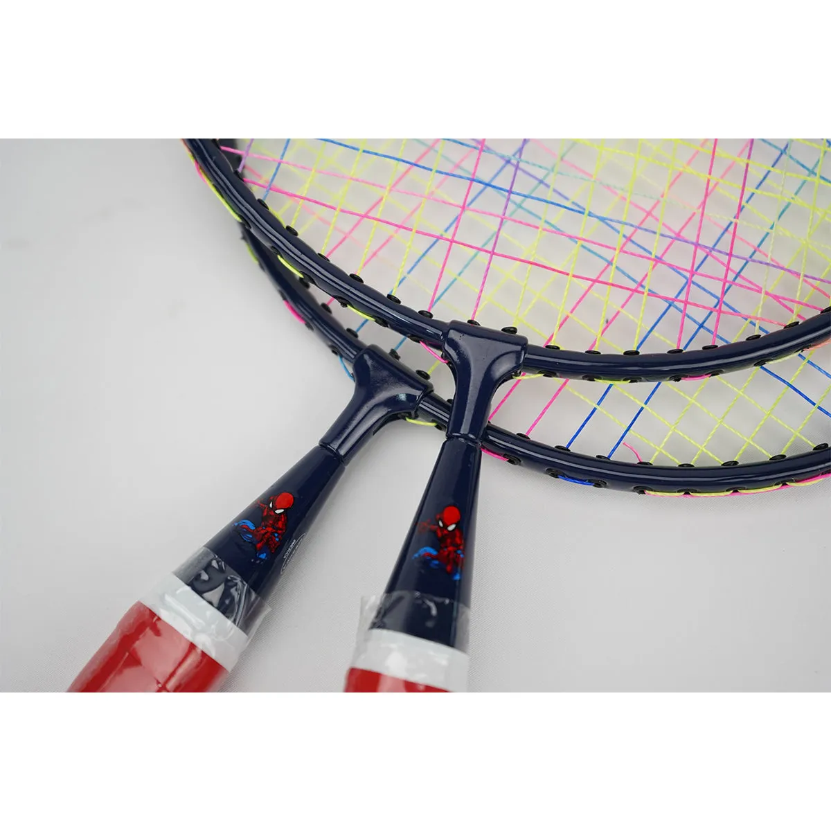 Mesuca Kids Badminton Rackets Pair Set With Shuttlecock Spiderman