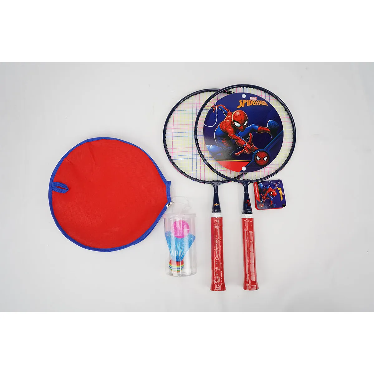 Mesuca Kids Badminton Rackets Pair Set With Shuttlecock Spiderman