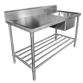 Mixrite SS1618C Sink Bench with Splashback Center - W1800 x D600 x H900