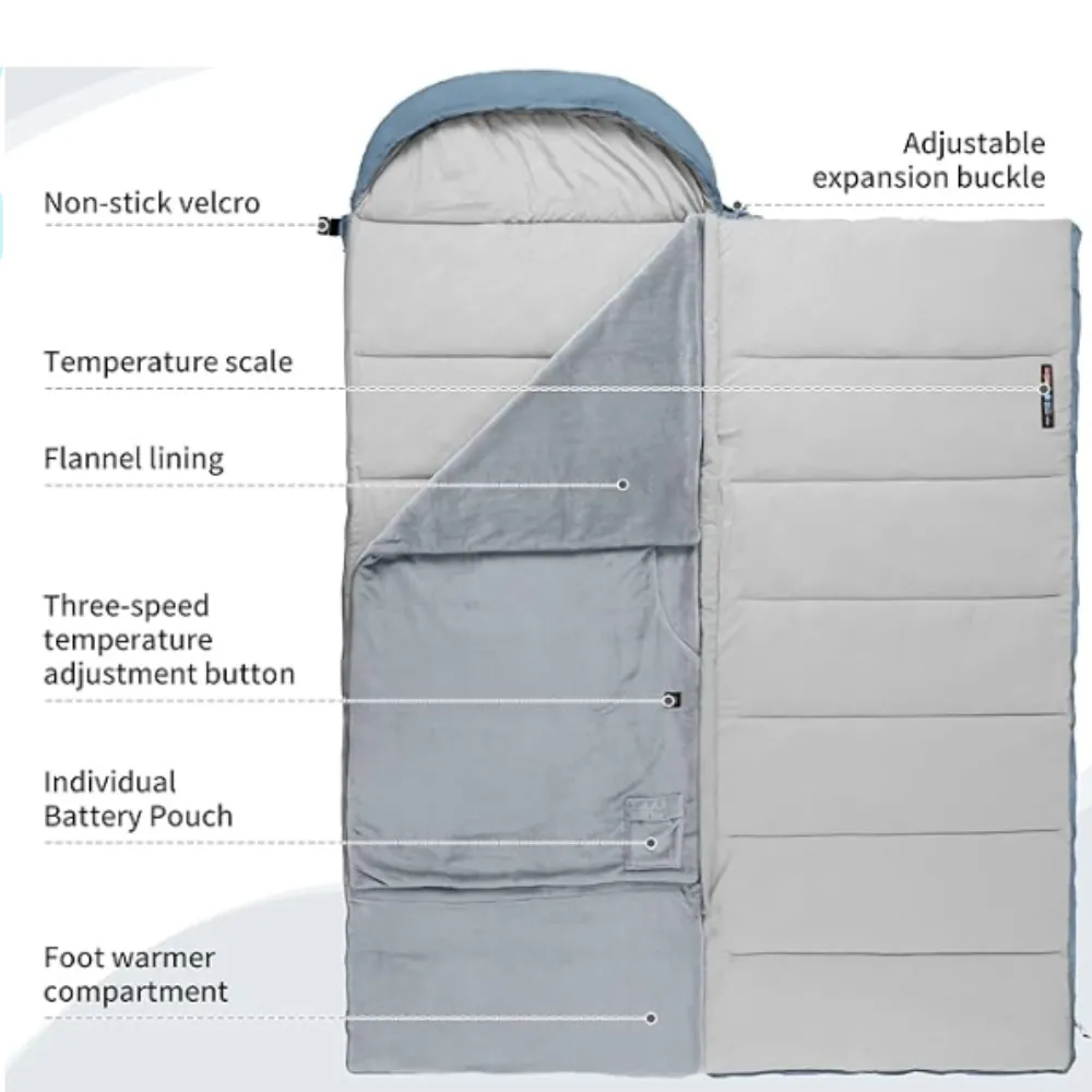 Naturehike BE400 USB Heated Sleeping Bag Cotton Right