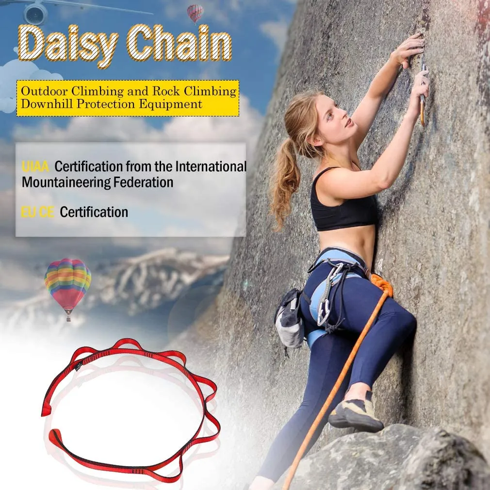 NewDoar Daisy Chain Rope,23kN(5170lb) Climbing Nylon Sling,CE Certified(43in/110cm)