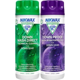 Nikwax Down Wash.Direct & Down Proof 2x300ml