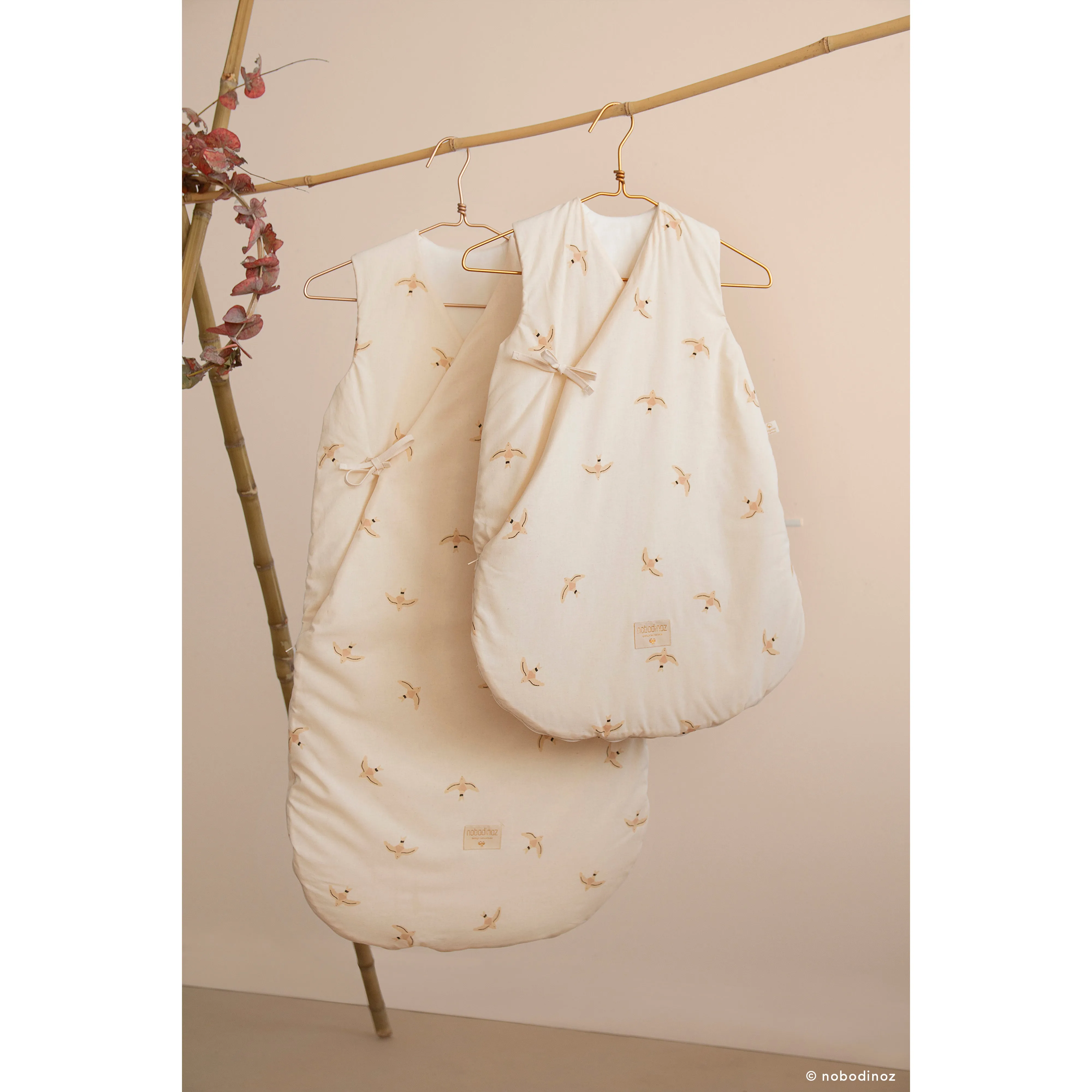 nobodinoz Summer Sleeping Bag Dreamy Gold Stella/White