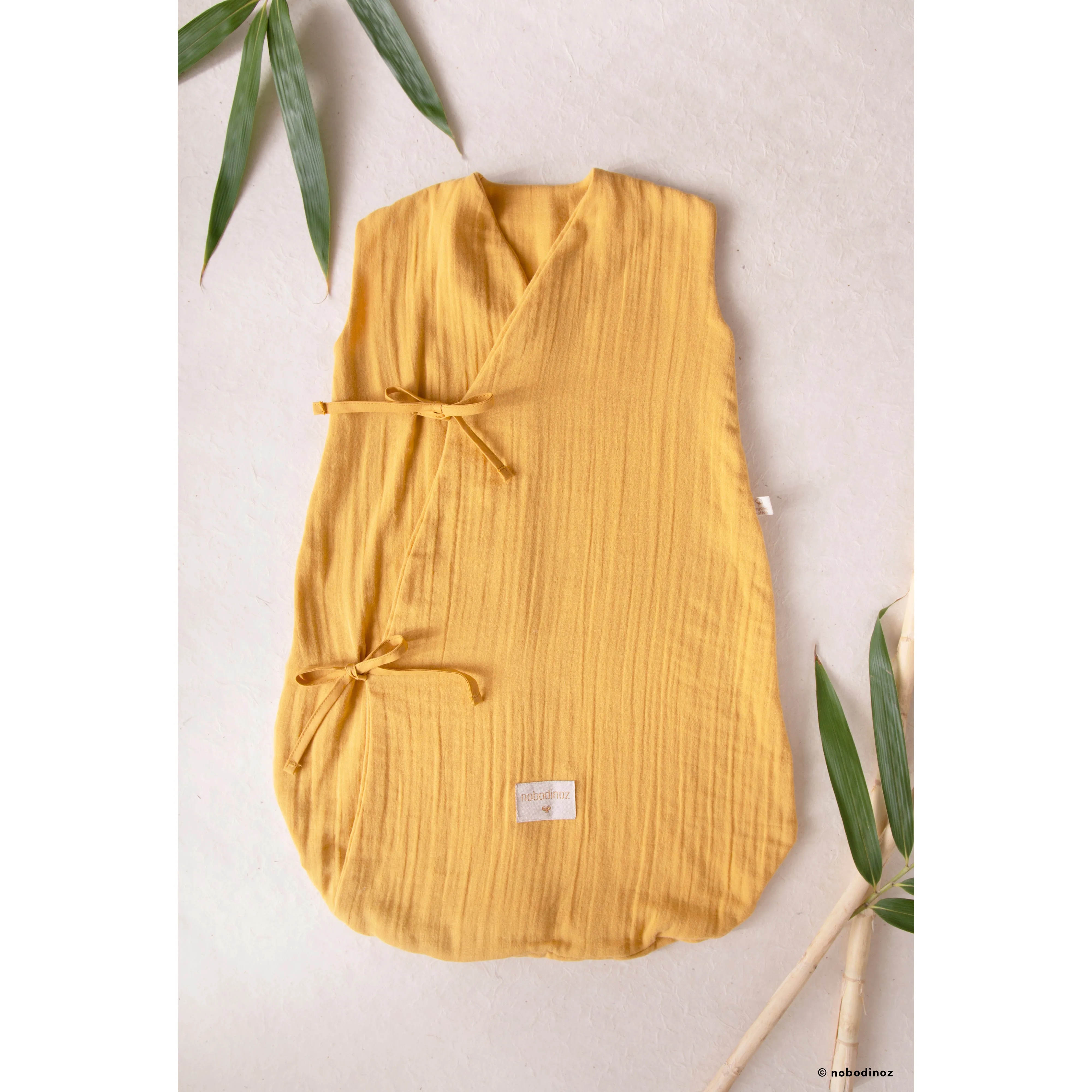 nobodinoz Summer Sleeping Bag Dreamy Gold Stella/White