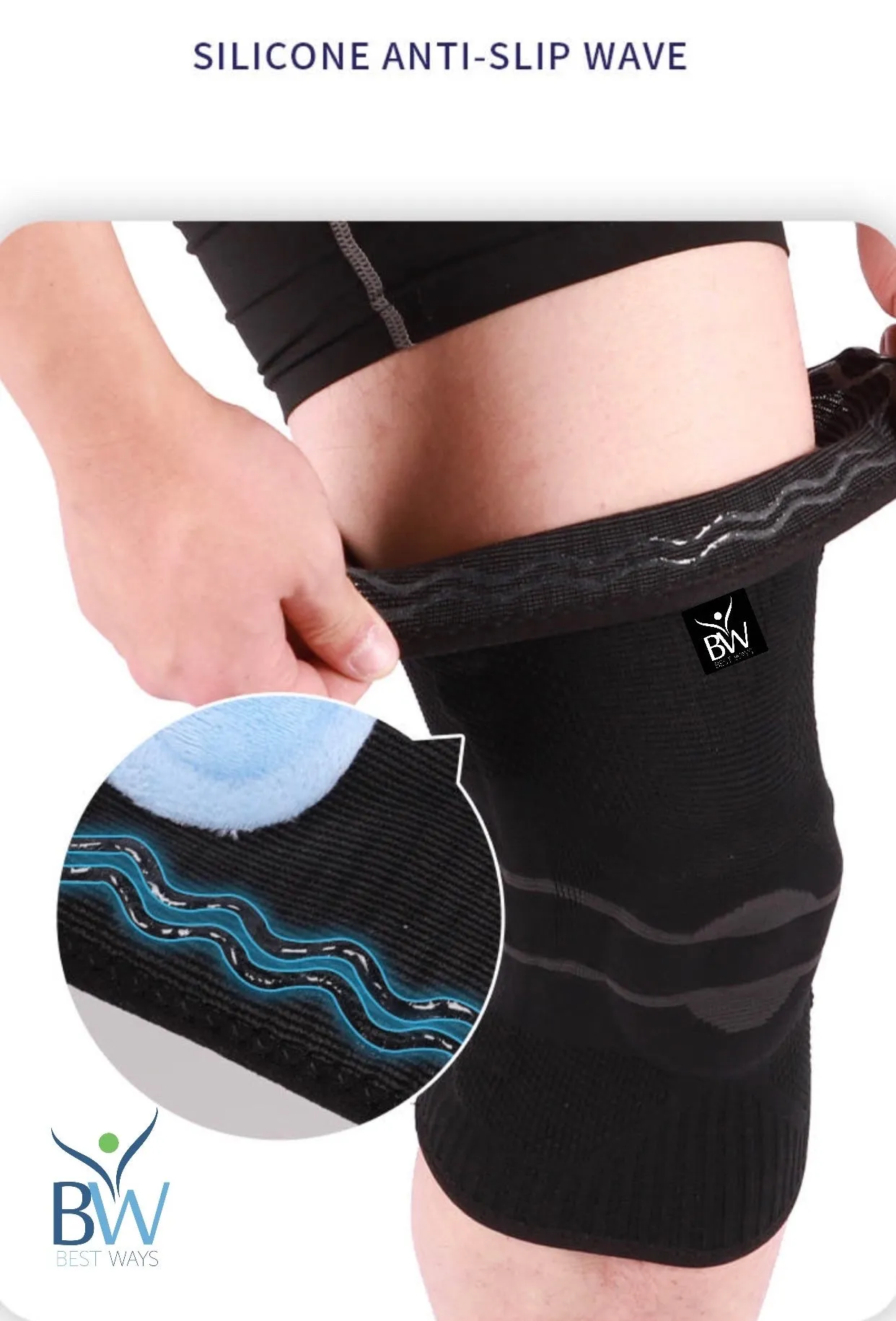 (Now You can also order at: bestways.ca) Best Ways Knee Braces/Knee Pads(Knee Pain Relief)- Pair- Limited Stock.