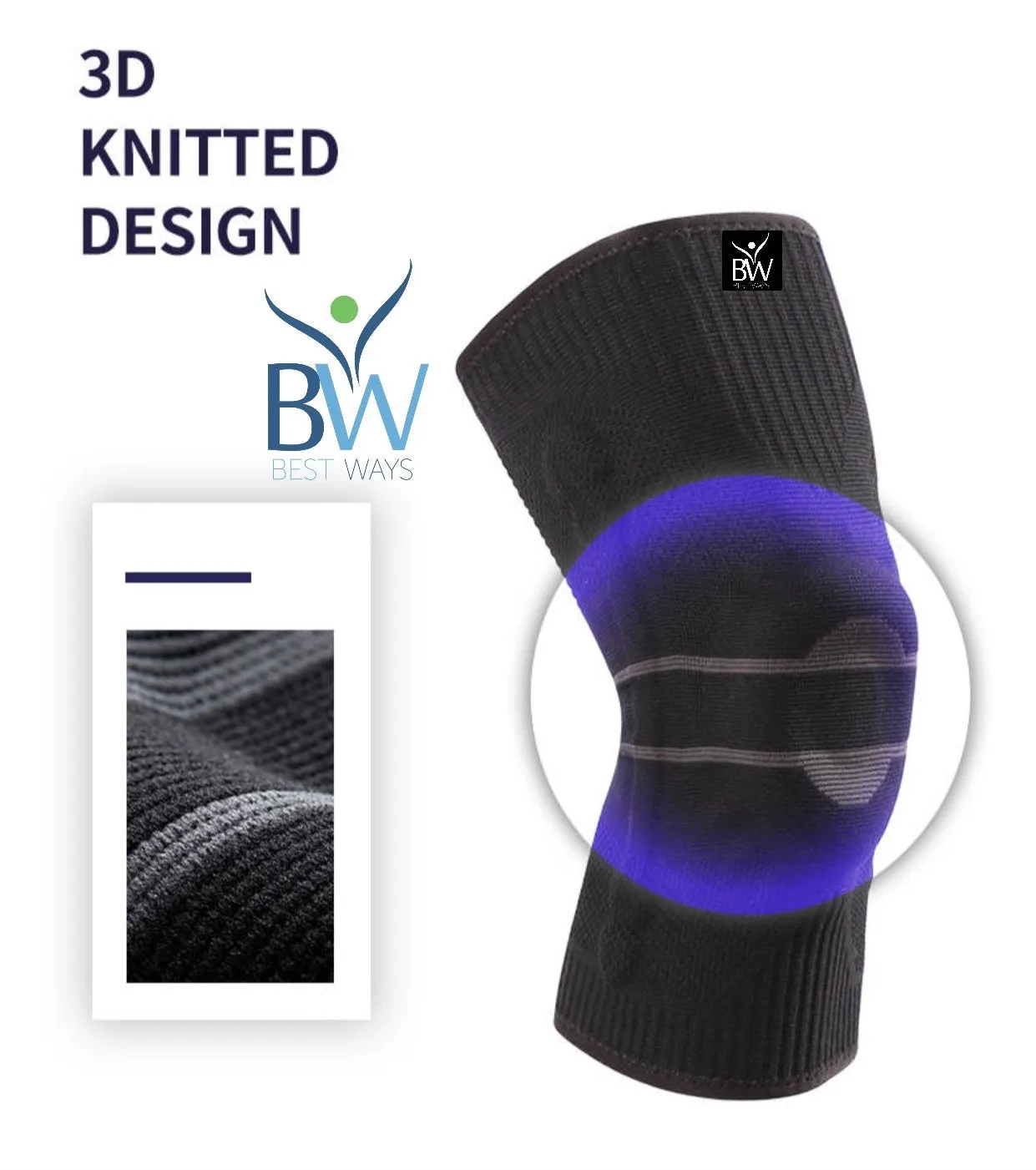 (Now You can also order at: bestways.ca) Best Ways Knee Braces/Knee Pads(Knee Pain Relief)- Pair- Limited Stock.