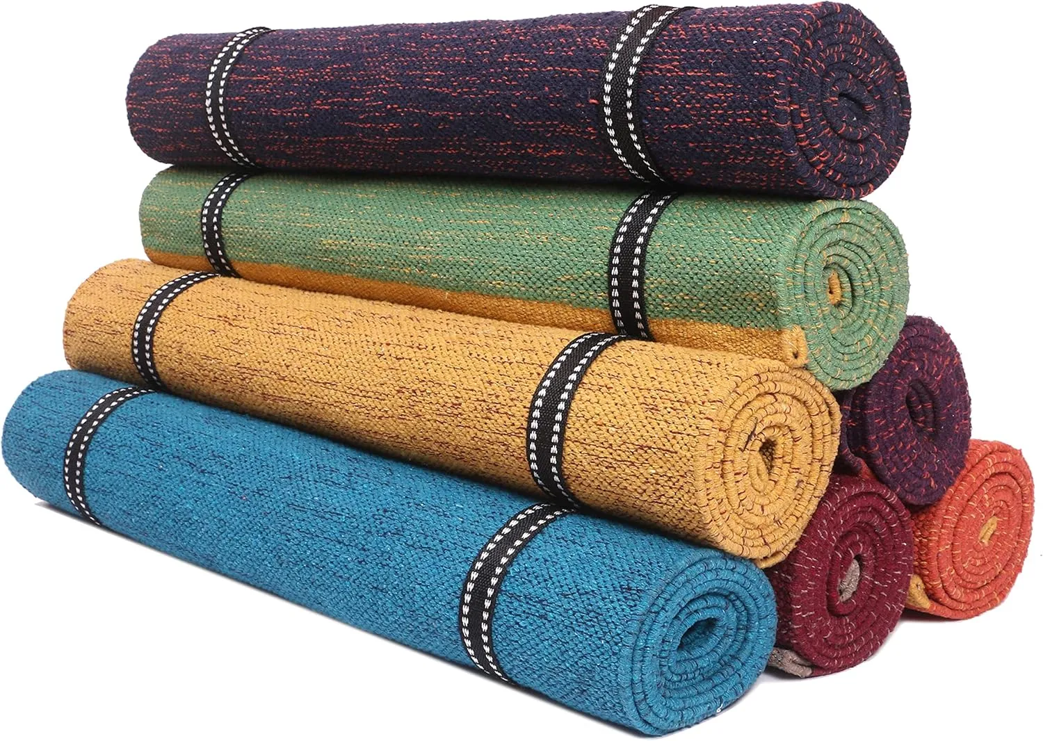 Organic Cotton Yoga Mat – Handwoven, Washable, and Highly Absorbent 74x27