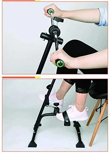 Pedal Exerciser Bike Hand Arm Leg and Knee Peddler Adjustable Fitness Equipment for Seniors, Elderly Home Pedal Exercise Bike for Total Body, with Gift Box