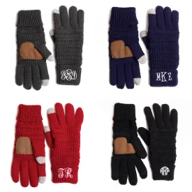 Personalized Monogrammed Gloves with finger boast for touch screen