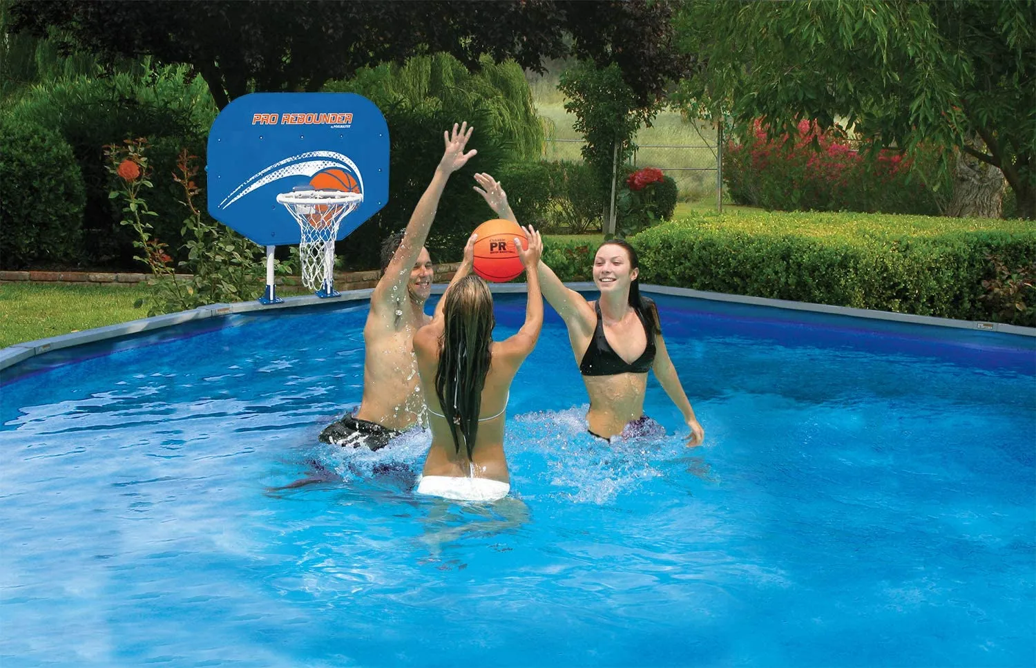 Poolmaster Swimming Pool Basketball and Volleyball Game Combo, Above-Ground Pool