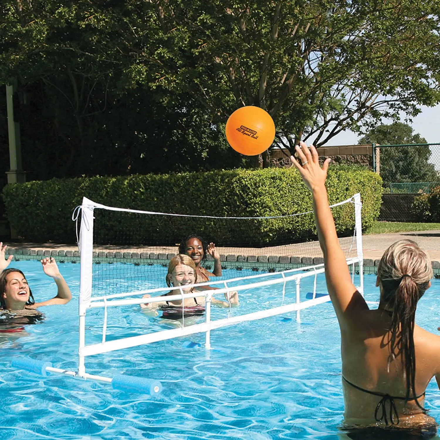 Poolmaster Swimming Pool Basketball and Volleyball Game Combo, Above-Ground Pool