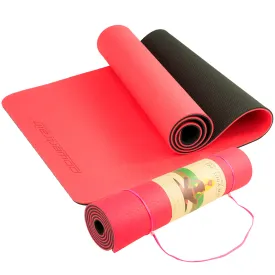 Powertrain TPE Pilates Exercise Yoga Mat 8mm - Red