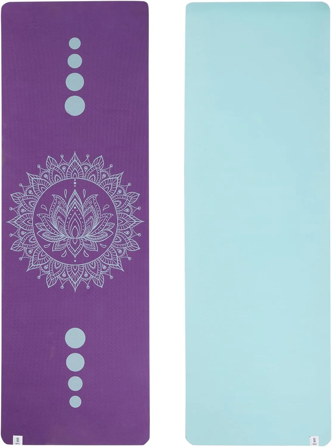 Premium 6mm Print Reversible Yoga Mat- Amethyst Lotus