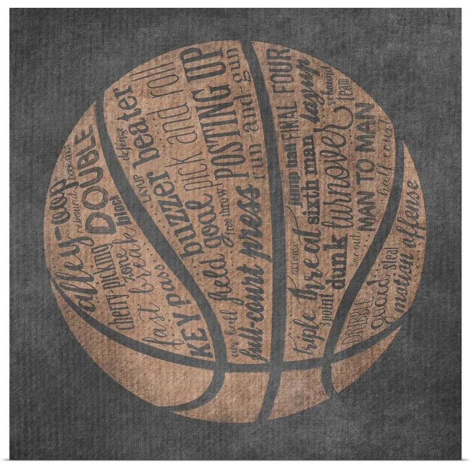 "Basketball Terms" Poster Print