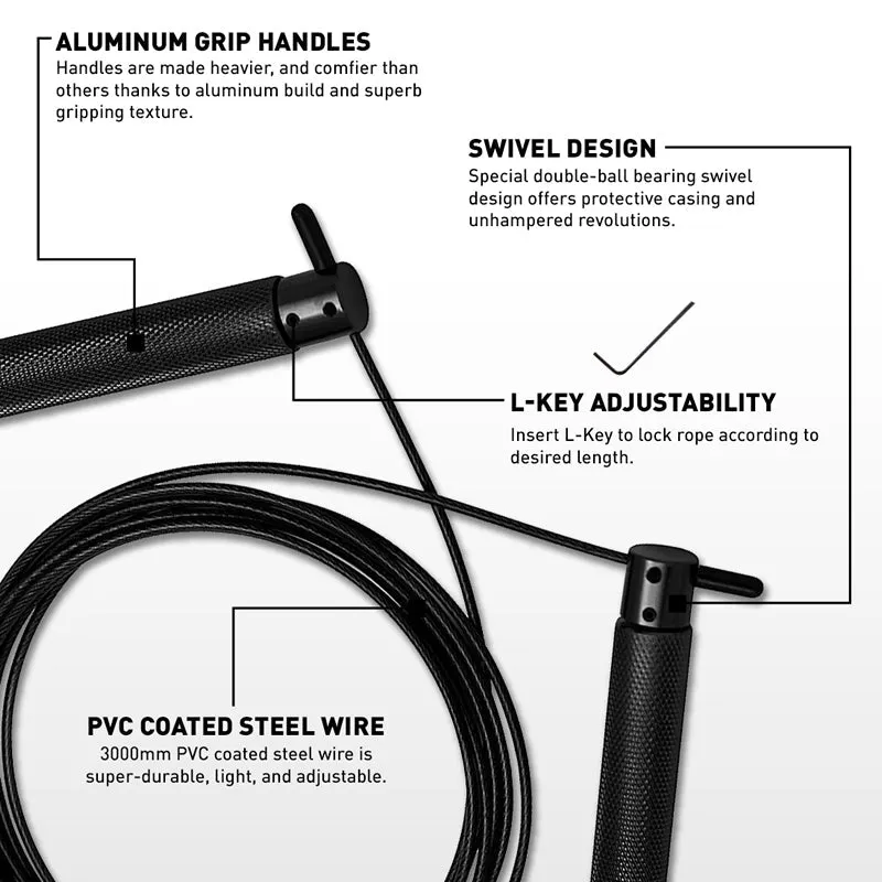 RDX C4 Aluminum Handle Skipping Rope