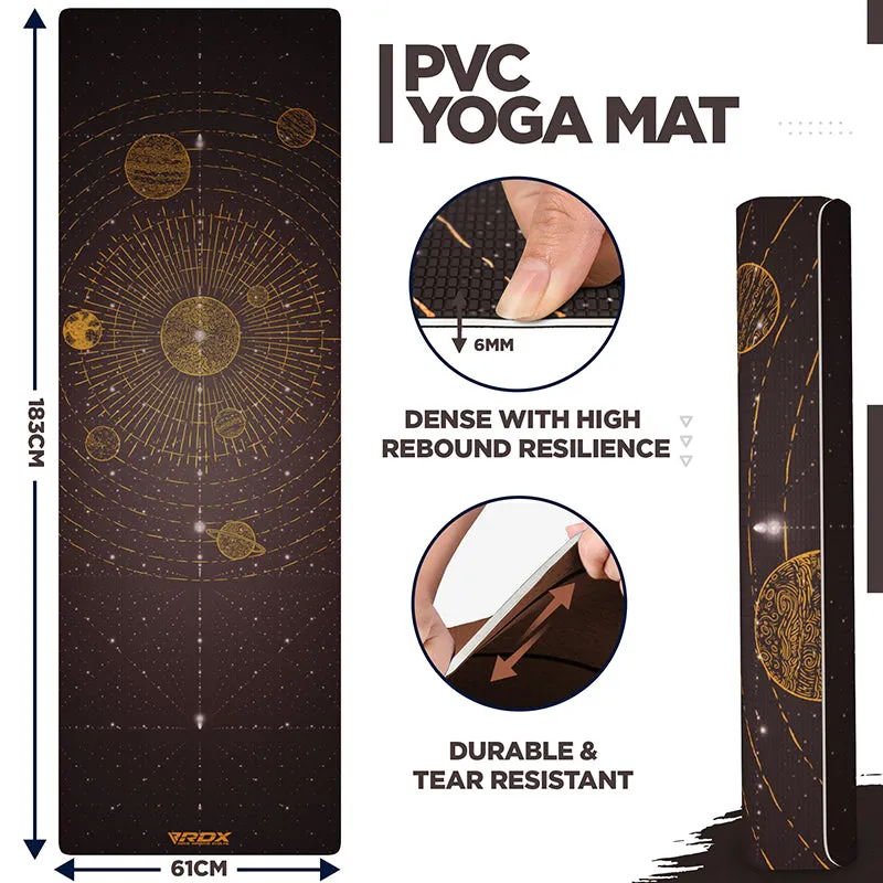 RDX D6 Iris 6mm PVC Yoga Mat Solar Brown