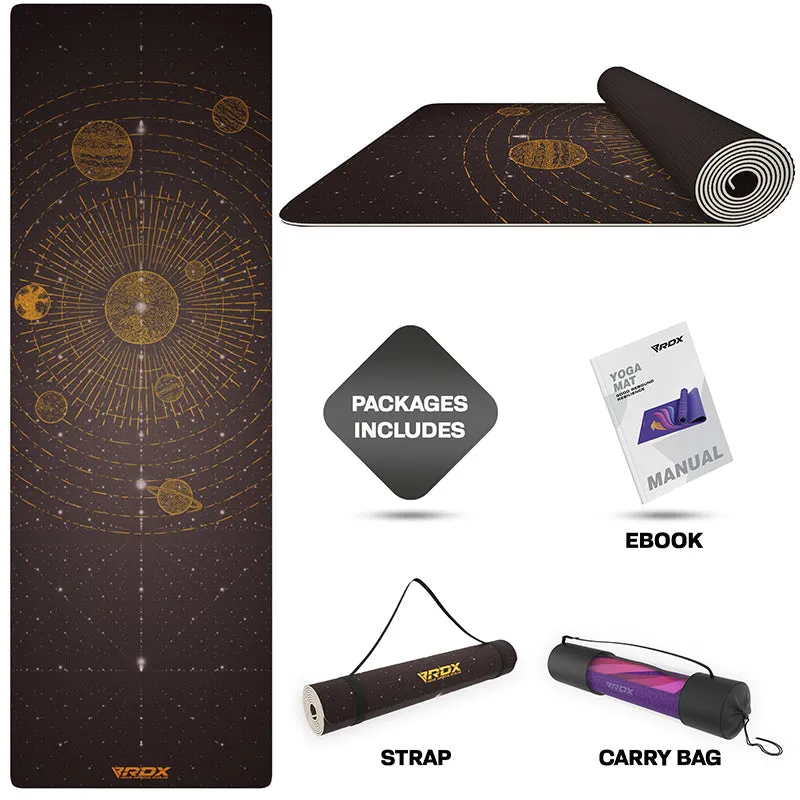 RDX D6 Iris 6mm PVC Yoga Mat Solar Brown