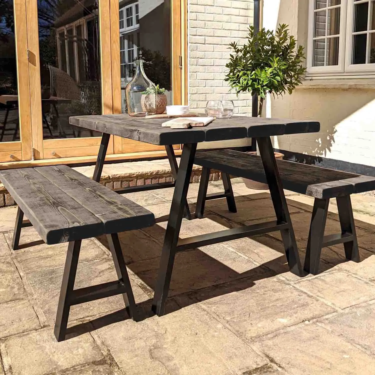 Rustic Garden Furniture Set | A Frame