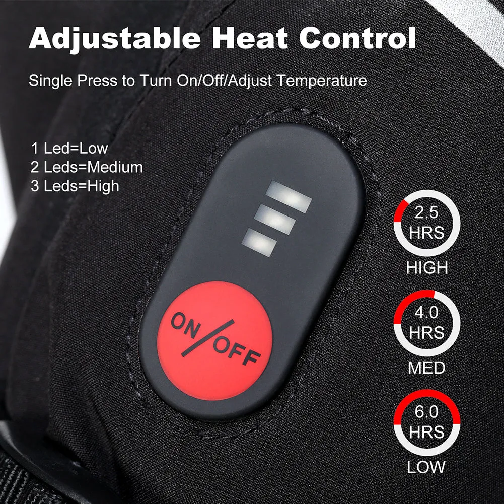 S67E Heated Rechargeable Snow Mitts with 7.4V 2200mAh Battery