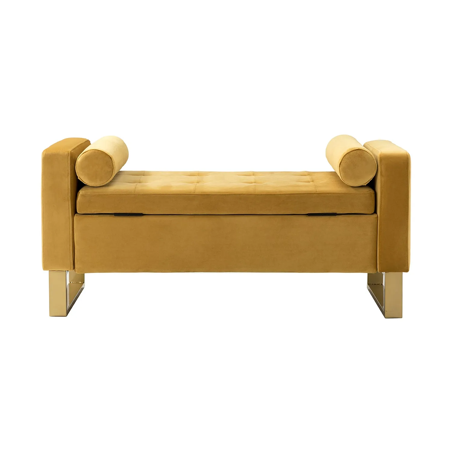 Sabina 50.4" Tufted Flip-Top Storage Bench for Stylish Interiors